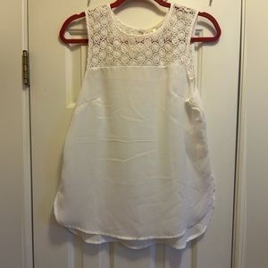 New (just removed tags). Truth NYC White blouse with beautiful stitching detail